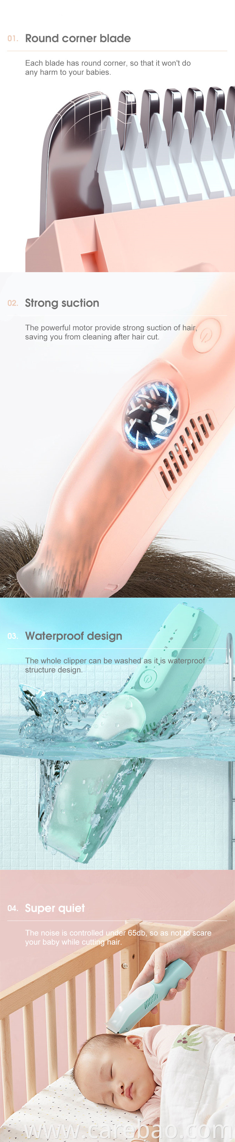 2022 Trending Hot Sale Electric Vacuum Hair Trimmer For Baby